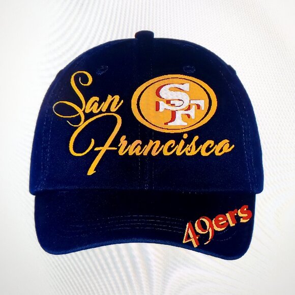San Francisco Maroon Baseball Cap with Shiny lettering & Crystals - Picture 2 of 6